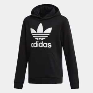 NWOT Adidas Kids Black Trefoil Hoodie